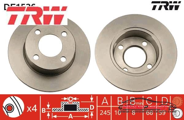 Achat de TRW DF1526 Disque de frein pas chères