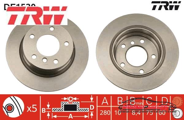 Achat de TRW DF1539 Disque de frein pas chères