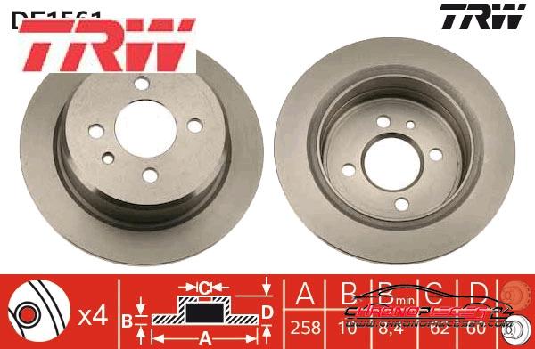 Achat de TRW DF1561 Disque de frein pas chères