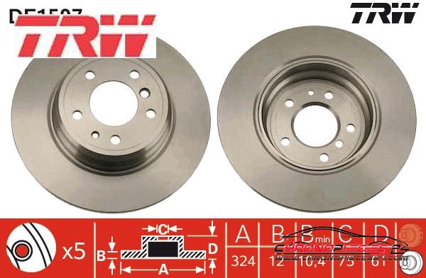 Achat de TRW DF1597 Disque de frein pas chères