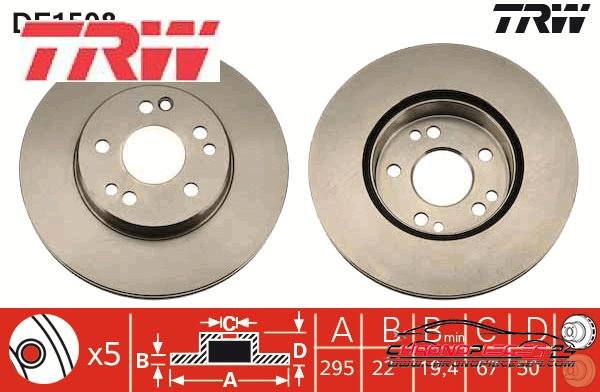 Achat de TRW DF1598 Disque de frein pas chères