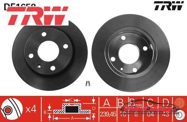 Achat de TRW DF1658 Disque de frein pas chères