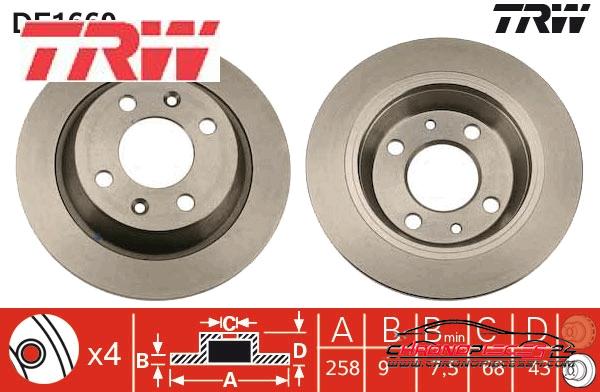 Achat de TRW DF1669 Disque de frein pas chères