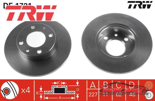 Achat de TRW DF1721 Disque de frein pas chères