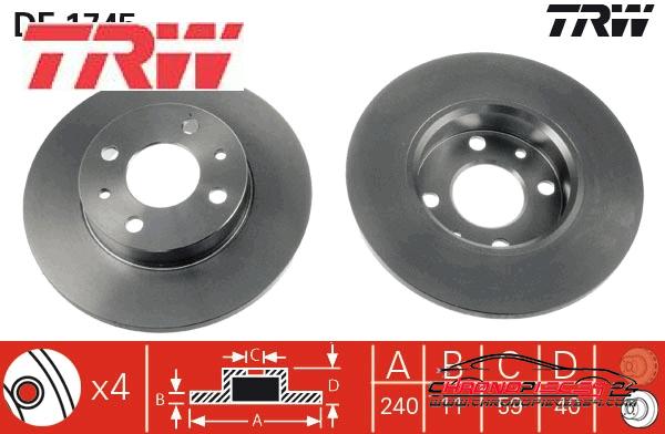 Achat de TRW DF1745 Disque de frein pas chères