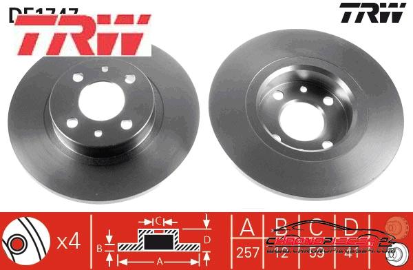 Achat de TRW DF1747 Disque de frein pas chères