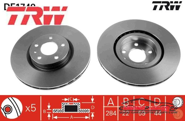 Achat de TRW DF1749 Disque de frein pas chères