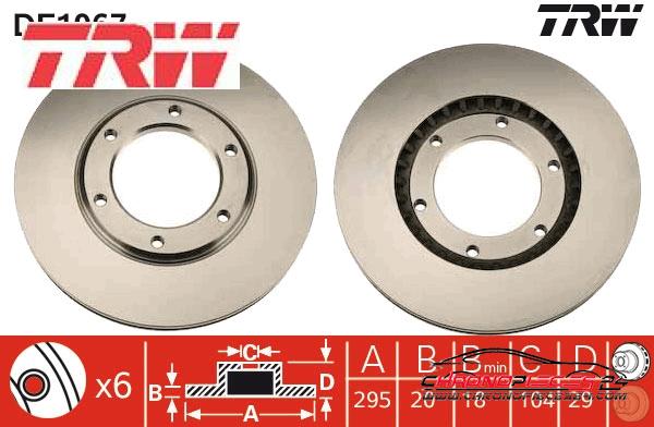 Achat de TRW DF1967 Disque de frein pas chères