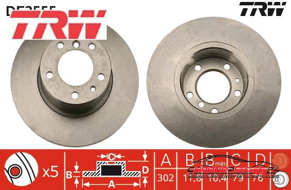 Achat de TRW DF2555 Disque de frein pas chères