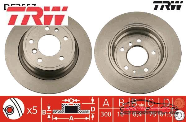 Achat de TRW DF2557 Disque de frein pas chères