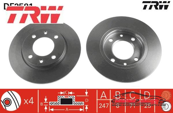 Achat de TRW DF2581 Disque de frein pas chères