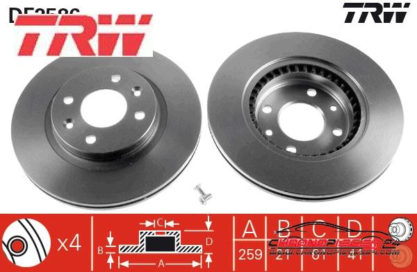 Achat de TRW DF2586 Disque de frein pas chères