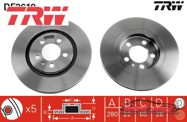 Achat de TRW DF2619 Disque de frein pas chères