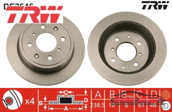 Achat de TRW DF2646 Disque de frein pas chères