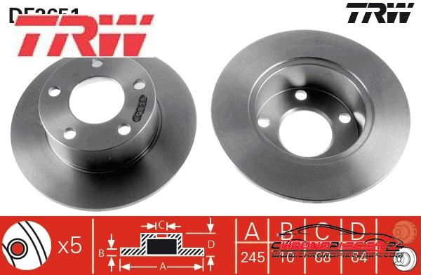 Achat de TRW DF2651 Disque de frein pas chères