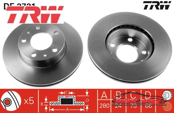 Achat de TRW DF2721 Disque de frein pas chères