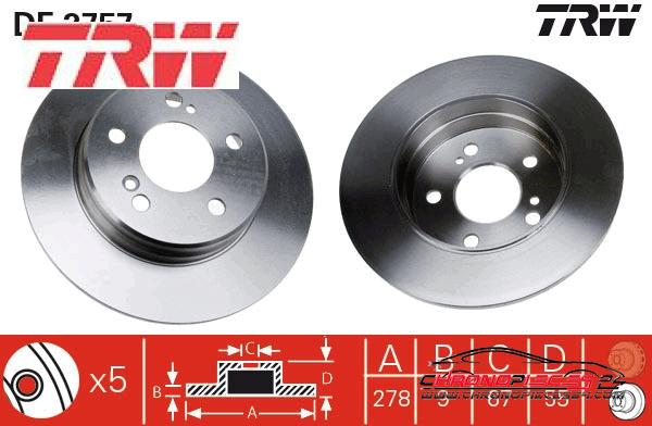 Achat de TRW DF2757 Disque de frein pas chères