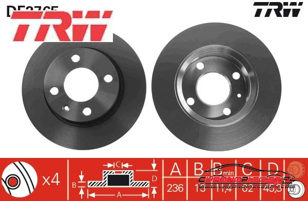 Achat de TRW DF2765 Disque de frein pas chères