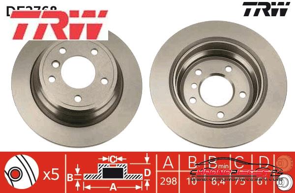 Achat de TRW DF2768 Disque de frein pas chères