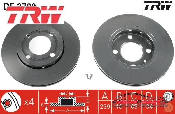 Achat de TRW DF2780 Disque de frein pas chères