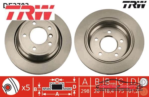 Achat de TRW DF2783 Disque de frein pas chères