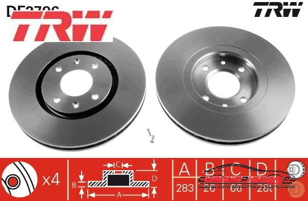 Achat de TRW DF2796 Disque de frein pas chères