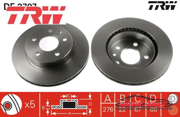 Achat de TRW DF2797 Disque de frein pas chères