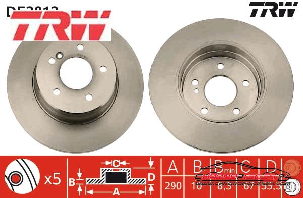 Achat de TRW DF2813 Disque de frein pas chères