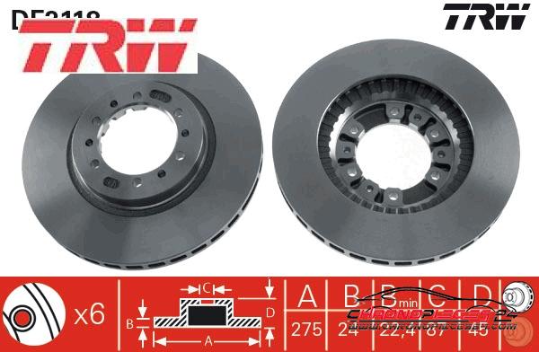 Achat de TRW DF3118 Disque de frein pas chères