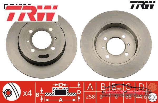 Achat de TRW DF4000 Disque de frein pas chères