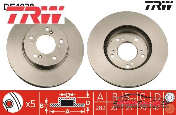 Achat de TRW DF4028 Disque de frein pas chères