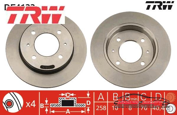 Achat de TRW DF4122 Disque de frein pas chères