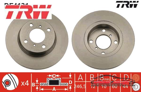 Achat de TRW DF4131 Disque de frein pas chères