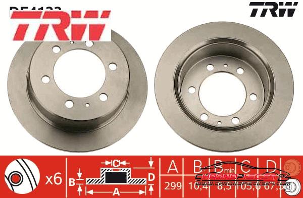 Achat de TRW DF4133 Disque de frein pas chères