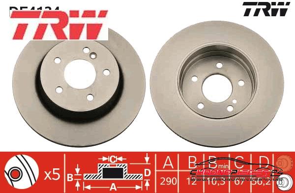 Achat de TRW DF4134 Disque de frein pas chères