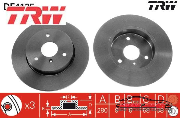 Achat de TRW DF4135 Disque de frein pas chères