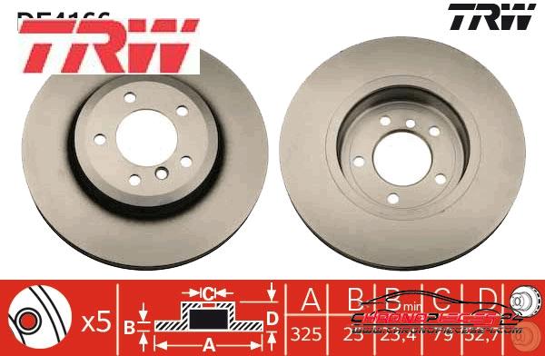 Achat de TRW DF4166 Disque de frein pas chères