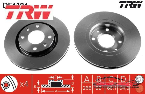 Achat de TRW DF4184 Disque de frein pas chères