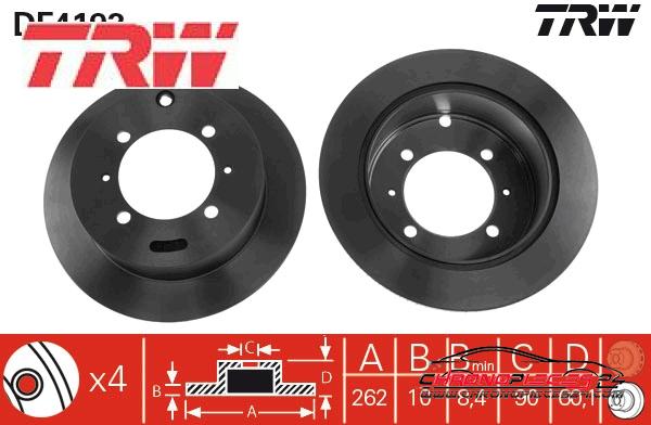 Achat de TRW DF4193 Disque de frein pas chères