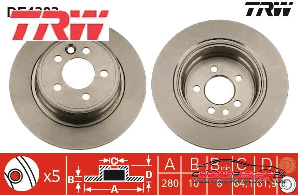 Achat de TRW DF4203 Disque de frein pas chères