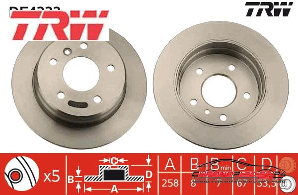 Achat de TRW DF4223 Disque de frein pas chères