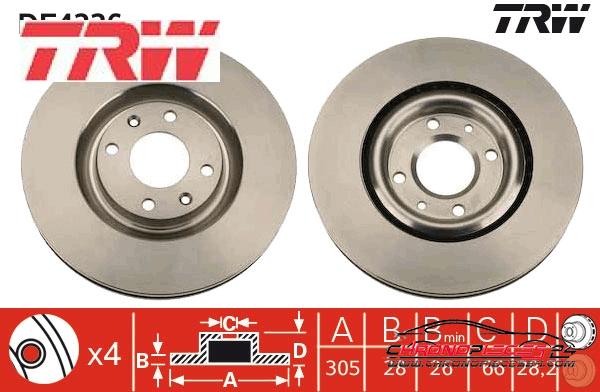 Achat de TRW DF4226 Disque de frein pas chères