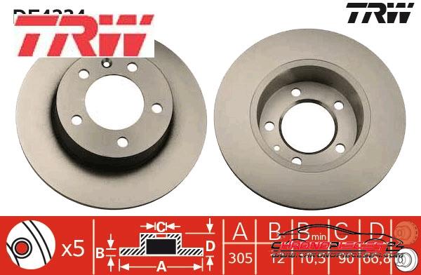 Achat de TRW DF4234 Disque de frein pas chères