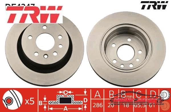 Achat de TRW DF4247 Disque de frein pas chères