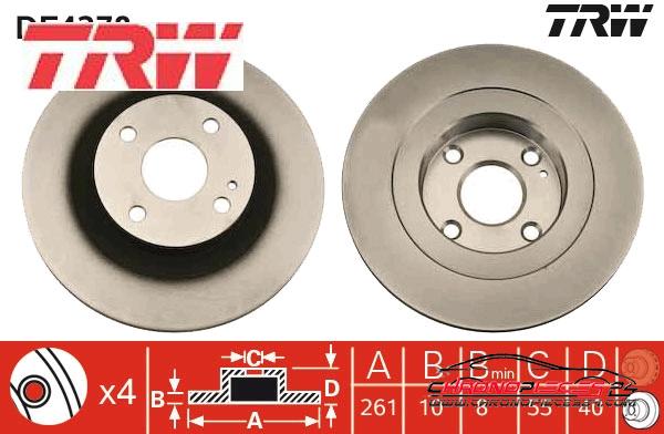 Achat de TRW DF4278 Disque de frein pas chères