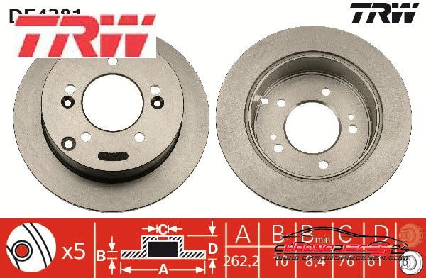 Achat de TRW DF4281 Disque de frein pas chères