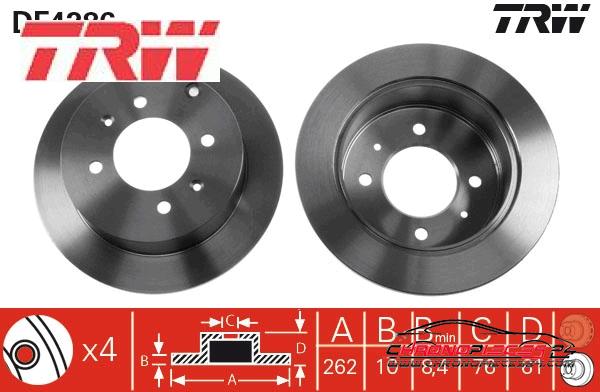 Achat de TRW DF4286 Disque de frein pas chères