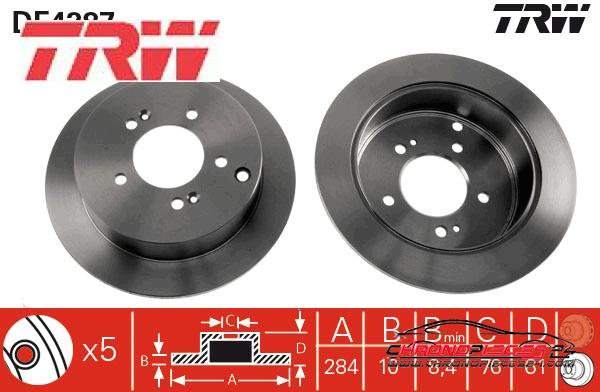 Achat de TRW DF4287 Disque de frein pas chères