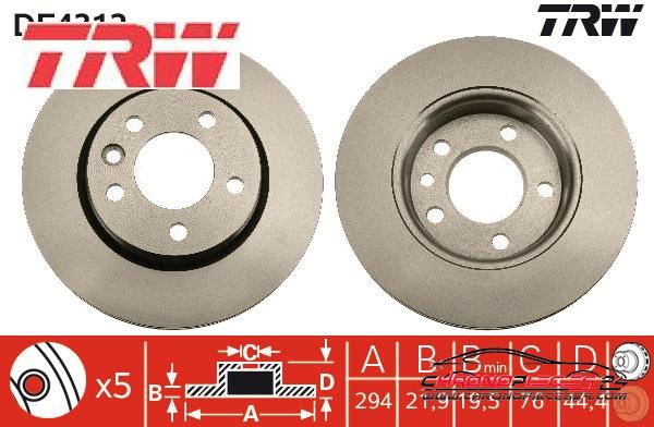 Achat de TRW DF4312 Disque de frein pas chères