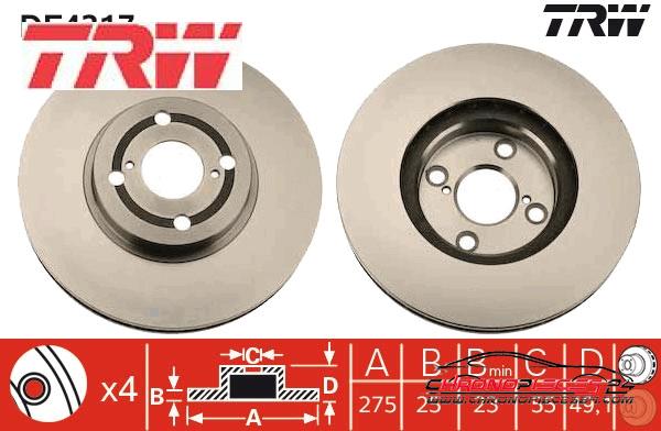 Achat de TRW DF4317 Disque de frein pas chères